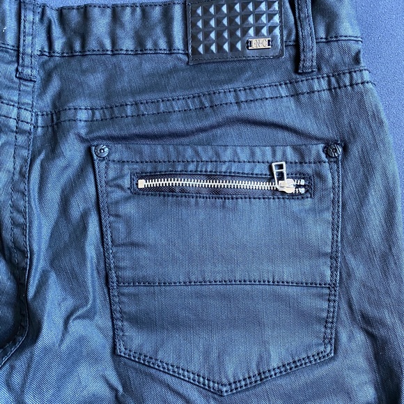 INC mens wax finished slim straight jeans - Picture 3 of 4
